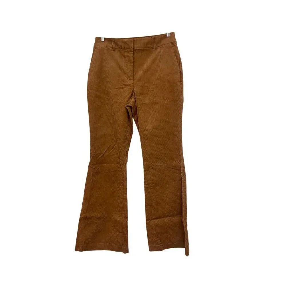 Boden Womens Flare Corduroy Trouser Pants 16 Tall UK 16L US 12L Orange NWT